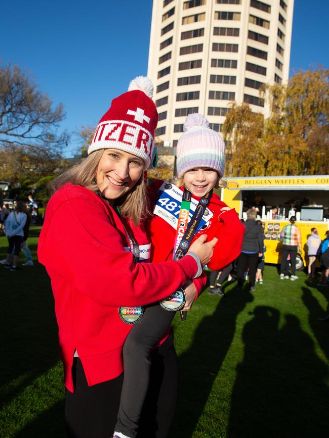 Abby Cooper and Ruby Waugh, 4, at the City to Casino on Sunday 18th May 2025. Picture: Linda Higginson