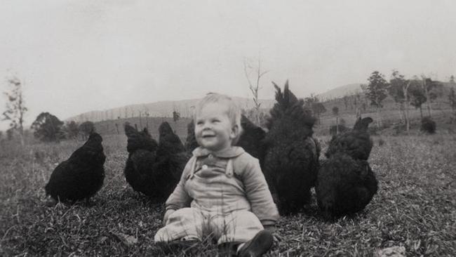 Author with chickens. From <i>On Bunyah </i>by Les Murray, published by Black Inc (160pp, $32.99 hardback).