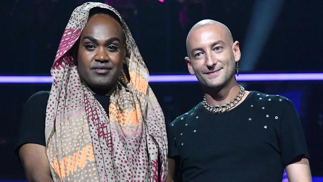 Zaachariaha Fielding (left) and Michael Ross (right) from the band Electric Fields should be given another sot at the Eurovision crown. Picture: AAP/Darren England.