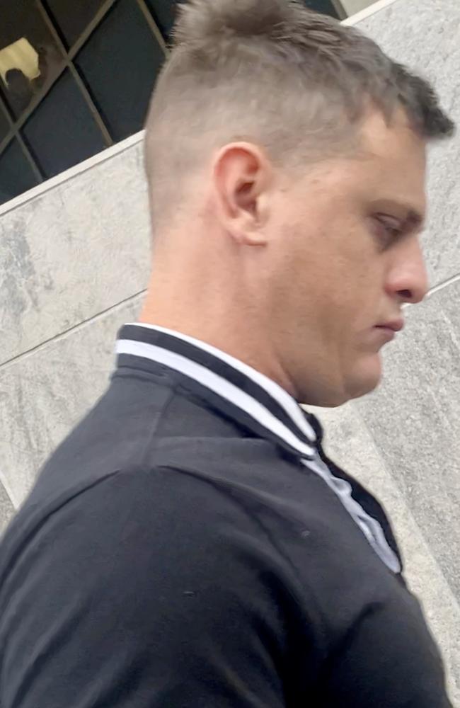 Springwood man Justin Wayne Robertson, 32, leaving Beenleigh courthouse.