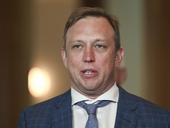 CANBERRA, AUSTRALIA, NewsWire Photos. NOVEMBER 28, 2023: QLD Deputy Premier Steven Miles  holds a press conference at Parliament House in Canberra with the delegation of mayors. It is a result of the infrastructure cuts in Queensland. Picture: NCA NewsWire / Martin Ollman