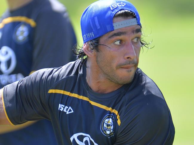 The NQ Cowboys pre-season training at the Townsville Sports Reserve. Johnathan Thurston. Picture: Wesley Monts