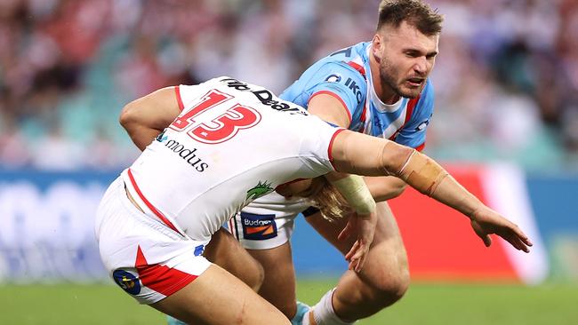 Like most of the Roosters forwards, Angus Crichton has struggled for form this season.