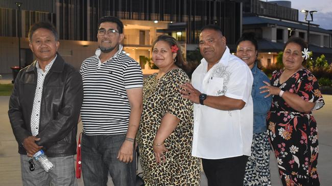 Tali Faraimo, Moses Vaoiva, Falute Toala, Loe Toala, Viena Faraimo, and Melani Vaoiva at the 2021 Bundamba State Secondary College year 12 formal, Ipswich Turf Club 17th of November 2021. Picture: Jessica Baker