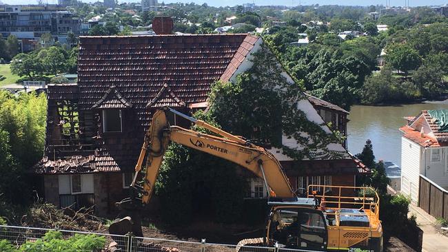 Heavy machinery on the site of Linden Lea in March.