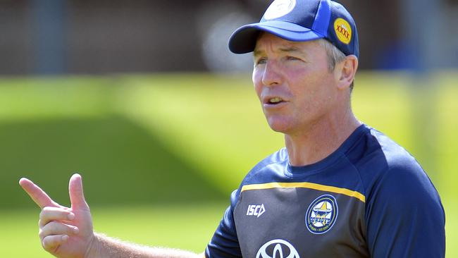 The NQ Cowboys pre-season training at the Townsville Sports Reserve. Cowboy's Head Coach Paul Green. Picture: Wesley Monts