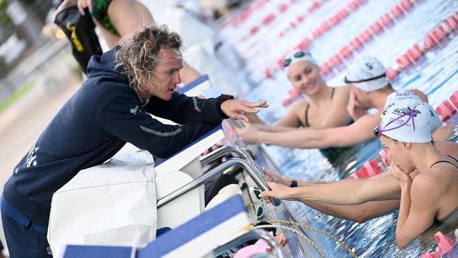 Dean Boxall (coach), Swim Training, Tokyo Olympics Training Camp, Tobruk Pool, Cairns, Australia. July 5 2021.Pic by Delly Carr.