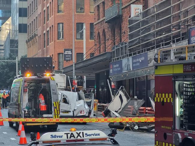 The scene in Pitt St following the incident. Picture: NewsWire / Damian Shaw