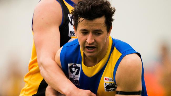 Kirby McConnon of Williamstown marks during the round 13 VFL match between the Sandringham Zebras and the Williamstown Seagulls played at the Trevor Barker Beach Oval on July 13, 2013 in Melbourne, Australia.