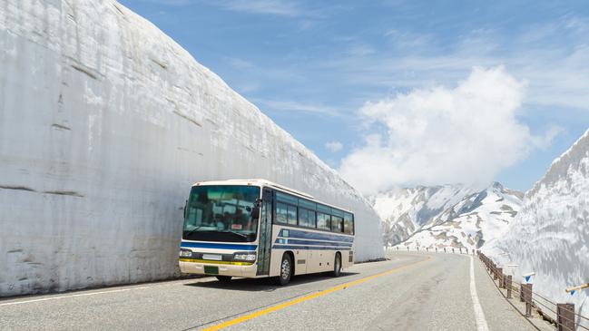 Tateyama Snow Corridor on Honshu.