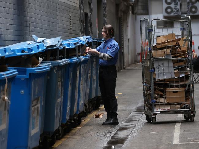 Melbourne Council is introducing a $5500 permit fee to collect waste from the council area. Picture: Ian Currie