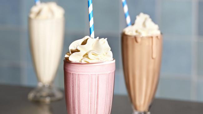 The shakes at Slim's Quality Burger.