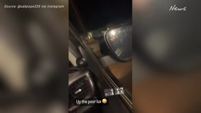 Teenage hoon doing burnouts with stolen car