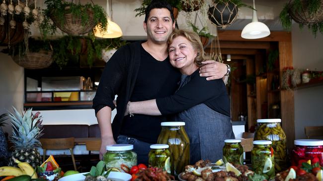 Jason Ghebar and his mother, Helen Ghebar, who works with him at his cafe Charlotte's Cafe in Birchgrove.