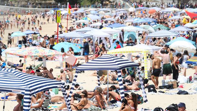 This comes as the beach cabana trend, and people saving car spots at beaches has become a huge etiquette debate. Picture: NewsWire/ Gaye Gerard