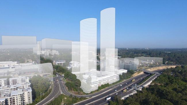 Meriton's proposed project at Macquarie Park.