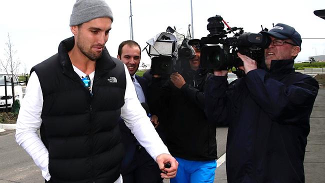 David Myers returns to Essendon’s training base at Tullamarine today. Picture: Hamish Blair