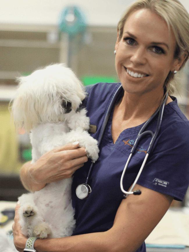 Emergency veterinarian and Bondi Vet TV star, Dr Alex Hynes, from the Animal Emergency Service Underwood's Animal Emergency Service clinic. Picture: Supplied