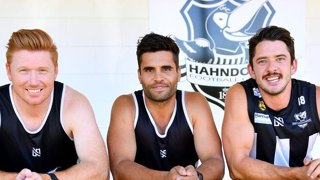 Matt Jaensch (right) has been a major boost for Hahndorf. Picture: Mark Brake