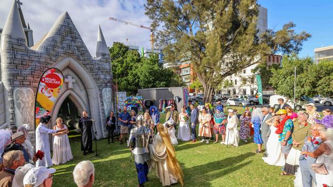 The Inflatable Church in full swing during happier times. Picture: Russell Millard