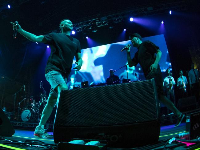 The Hilltop Hoods have played the country’s biggest arenas. Picture: Joseph Mayers