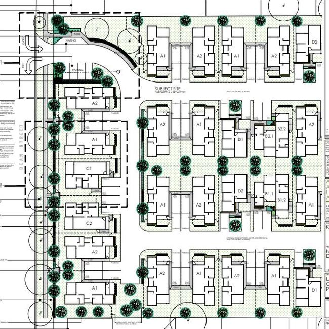 Landscape site plan by Alderson and Associates Landscape Architects.