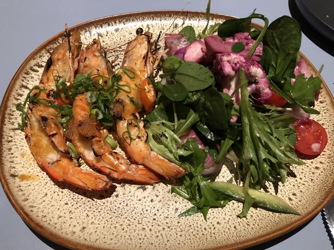 Lemongrass prawns at Sth Restaurant, King William Rd, Unley