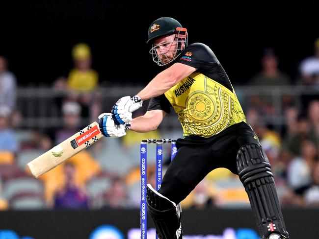 Aaron Finch was last in action during the T20 World Cup. Picture: Bradley Kanaris/Getty Images