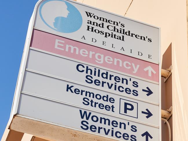 Women's and Children's Hospital in North Adelaide, Monday, Jan. 28, 2019. Picture: MATT LOXTON