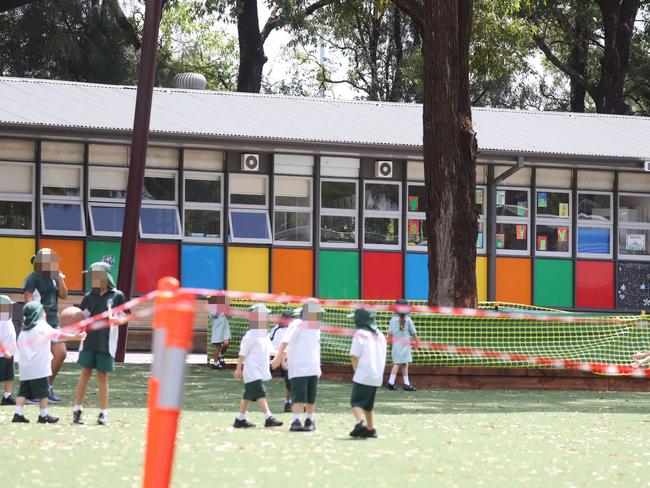 The school remained open on Friday. Investigators found the piece of asbestos on Friday morning. Picture: Tim hunter.