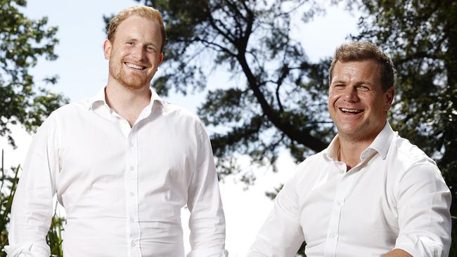 Iren founder Dan Roberts (right) with his brother Will is upbeat about Bitcoin’s prospects. Picture: Tim Hunter