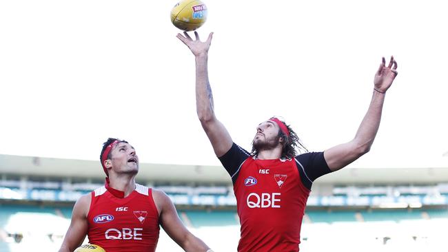 Toby Nankervis and Sam Naismith as teammates in 2016. Photo: Phil Hillyard