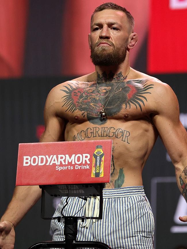 McGregor tipped the scales at 70kg in July - 15kg lighter than he was last month. Photo: Stacy Revere/Getty Images/AFP