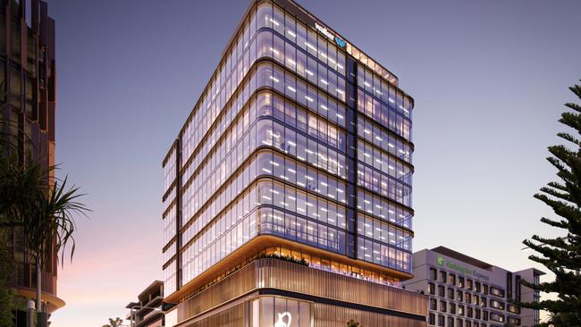 EMBARGOED UNTIL 6PM THURSDAY, DECEMBER 9. Walker Corporation has revealed its vision for its first major office building in the new Maroochydore CBD with plans to be lodged for 50 First Ave, Maroochydore.