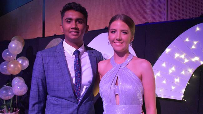 Bernard Beji and Caitlin McLennan at the Mackay State High School formal at the MECC, on Wednesday November 18. Picture: Zizi Averill