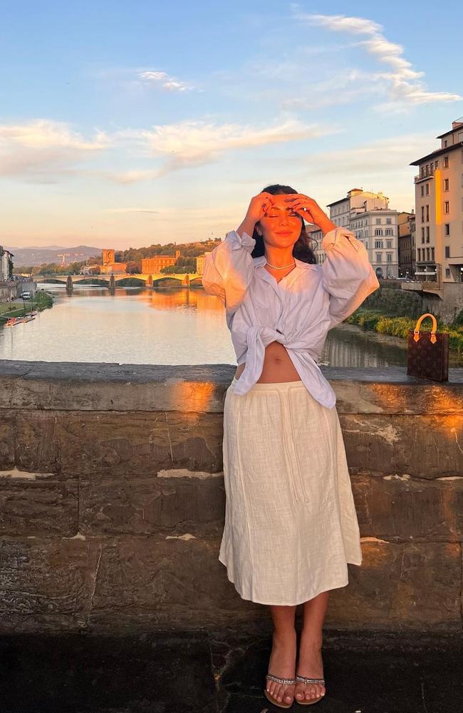 Martha in Florence. She celebrated her 34th birth in Italy. Picture: Instagram/marthaa__k