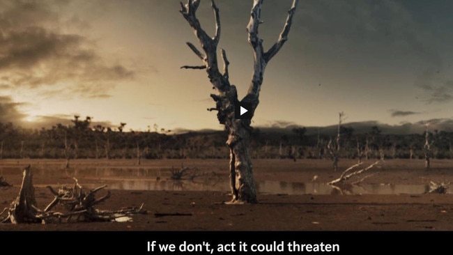 It took Federal Water Minister Tanya Plibersek's water bureaucrats four months before finally admitting this bleak image in their $12 million Murray Darling Basin advertising campaign was a fake.