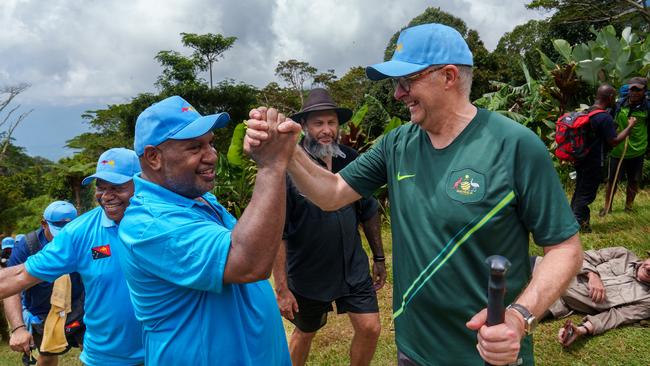 Anthony Albanese and PNG Prime Minister James Marape on the Kokoda Track. Picture: PMO