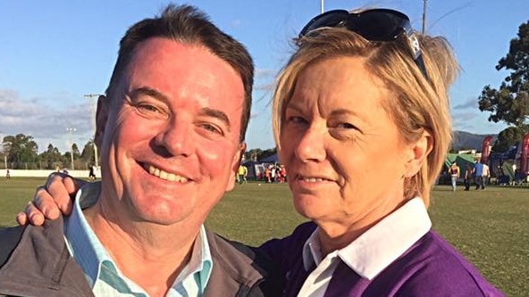 Former Logan mayor Luke Smith with Wendy Child at cancer fund raising event Relay for Life.