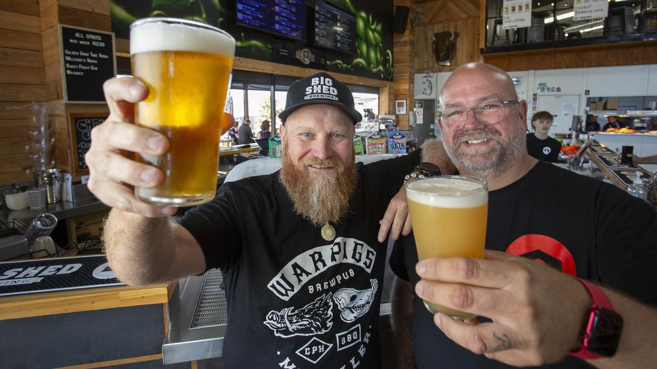 In 2024, Big Shed Brewing struck a deal with creditors this week to keep operating, saving them from collapse. Owners Craig Basford and Jason Harris. Picture: Brett Hartwig