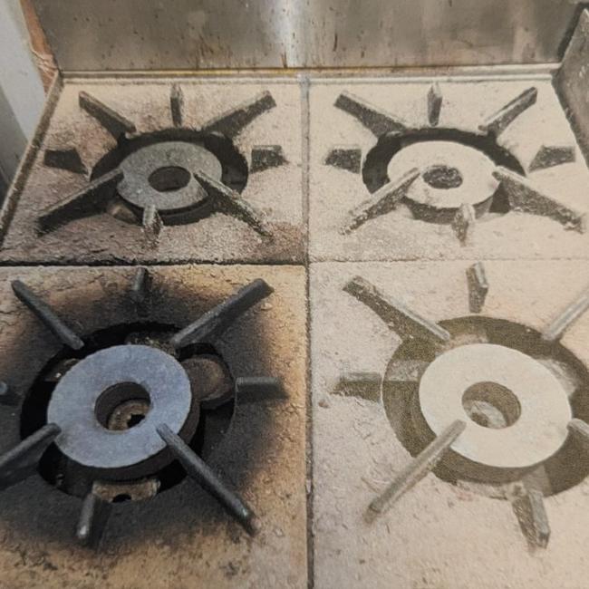 Pictures captured by City of Gold Coast Environmental Health Officers of dirty conditions inside former Mermaid Beach bakery Pane Organico. Picture: Supplied