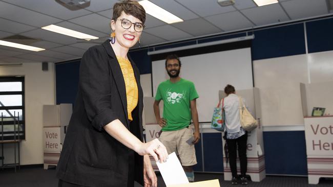 Greens Candidate for South Brisbane Amy MacMahon unseated Jackie Trad. Photo: News Corp/Attila Csaszar