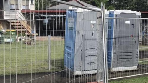 A Goonellabah resident is upset the Lismore City Council have placed tradie toilets outside their Jubilee St home for three months. Picture: Facebook