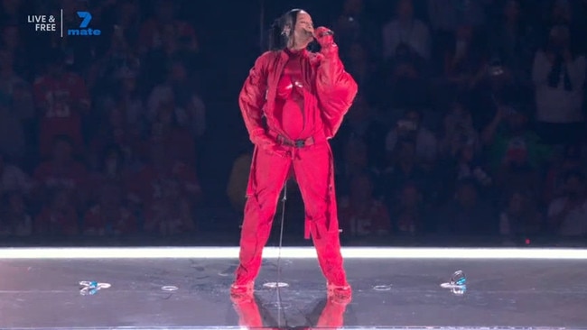 Rihanna on-stage. Picture: Channel 7