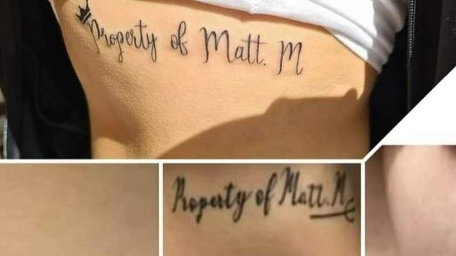 The women were tattooed with ‘property of Matt M’.