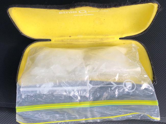 Some of the methamphetamine allegedly seized previously by detectives investigating illicit drug supply across Port Stephens. The probe led them to arrest Robbie Bews at Medowie on August 14, 2024. Picture: NSW Police.