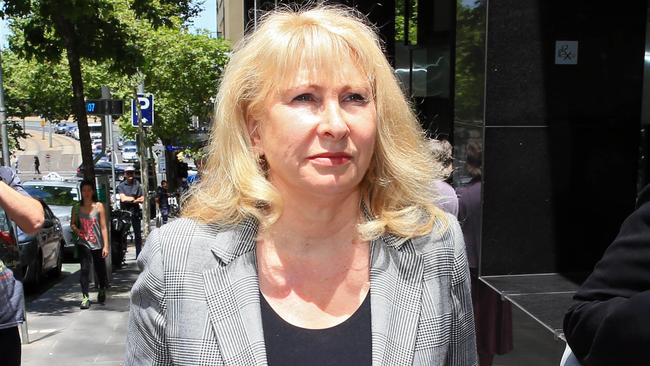 Lorraine Wreford leaves the fair work commission for the IBAC hearing. Picture: Aaron Francis/The Australian