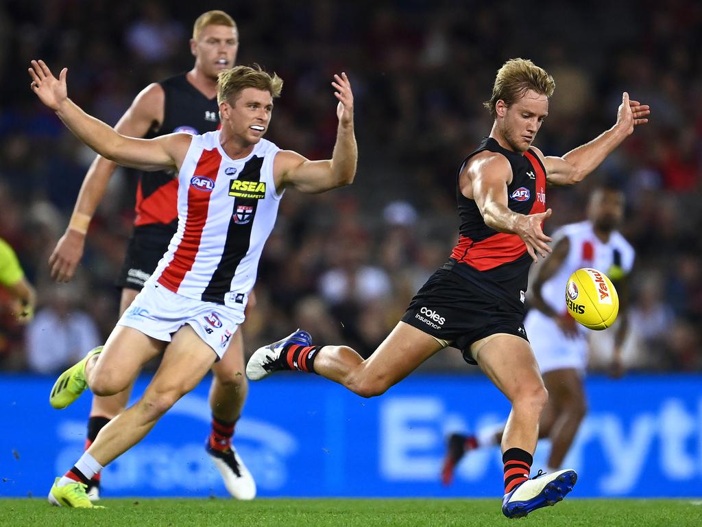 Darcy Parish and his Bombers teammates dominated the Saints through the middle. Picture: Getty Images