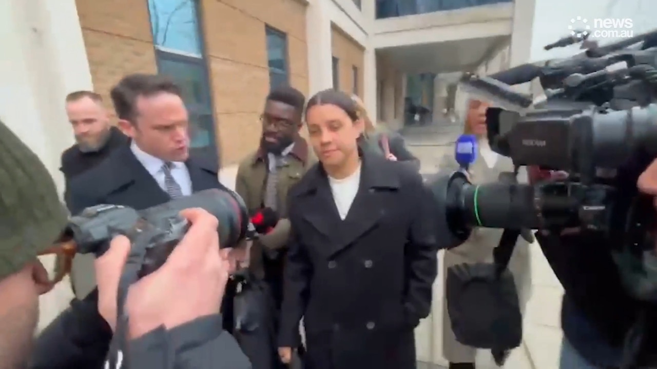 Extraordinary scenes as Sam Kerr faces court over harassment charge