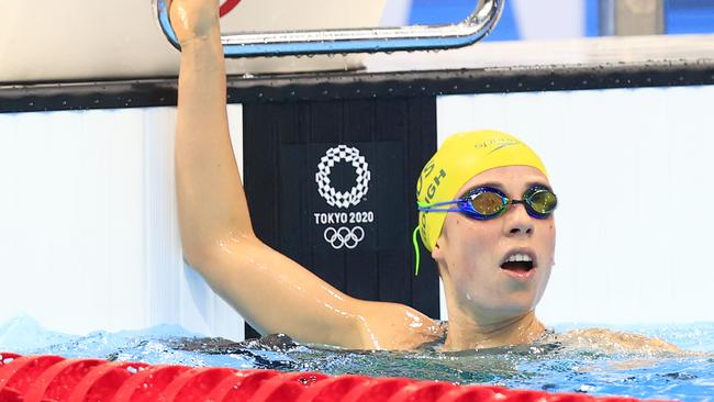 Maddy Gough in action in the heats of the Women's 1500 Freestyle at the Tokyo Aquatics Centre during the Tokyo 2020 Olympics. Pics Adam Head